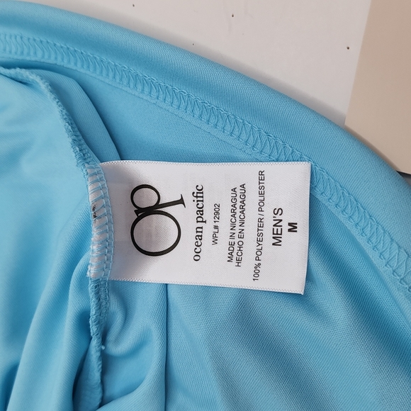 OCEAN PACIFIC RASHGUARD MEDIUM LIGHT BLUE - Picture 8 of 9